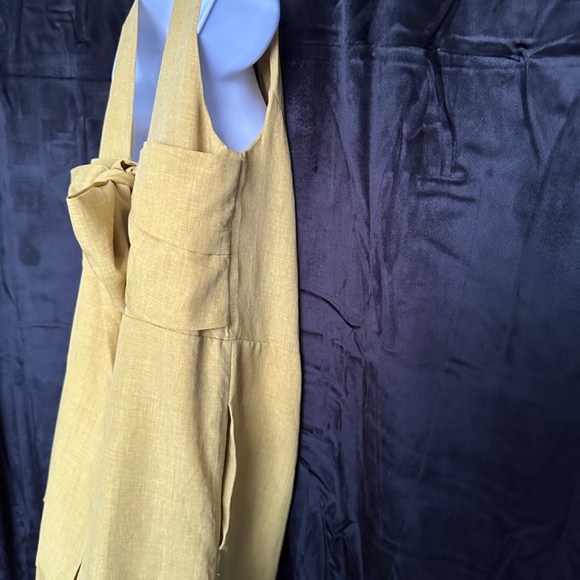 Titivate, Mustard colored dressy lined romper, size M - Picture 8 of 9